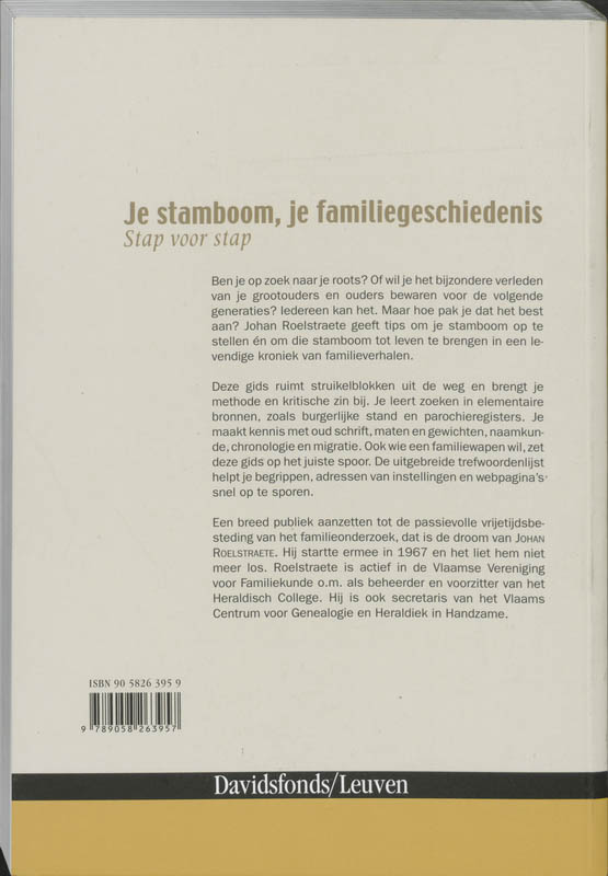 Je stamboom, je familiegeschiedenis achterkant