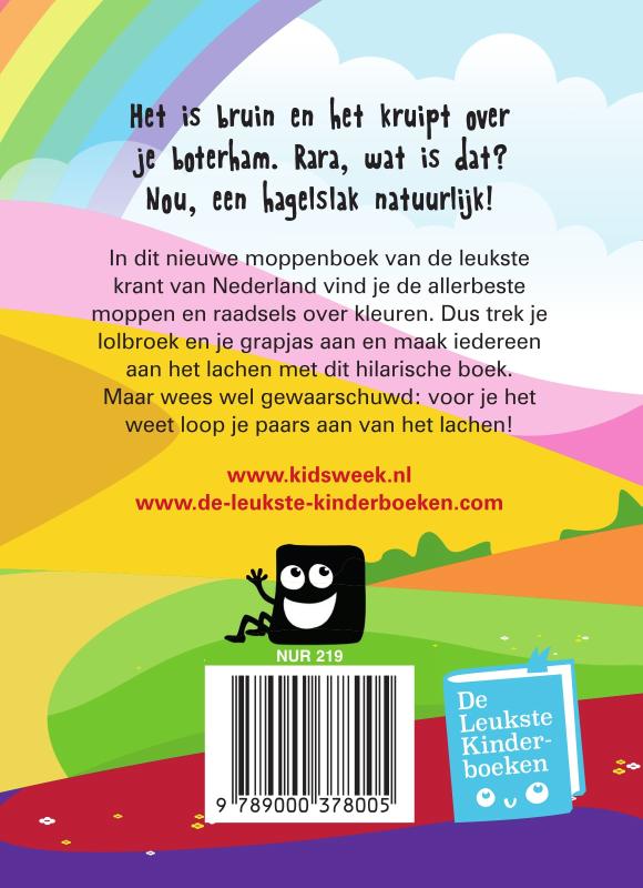 Kidsweek moppenboek deel 9 - kleuren / Kidsweek achterkant