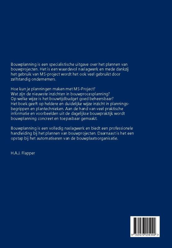 Bouwplanning achterkant