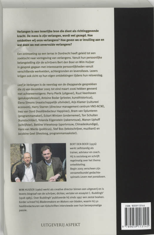 Leef je verlangen Leef je verlangen achterkant