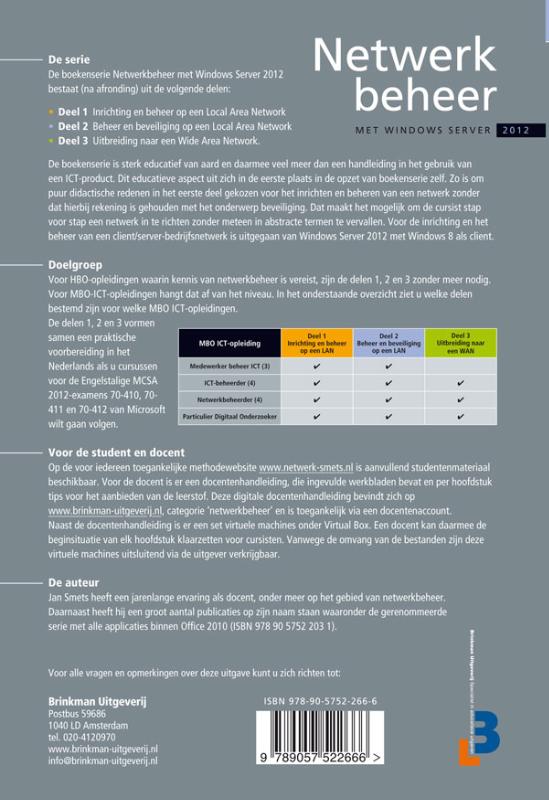 Netwerkbeheer met Windows server 2012 deel 2 achterkant