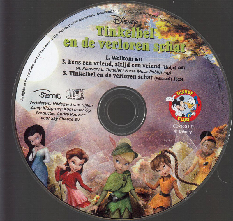 Tinkelbel en de verloren schat (+ CD) / Disney Boekenclub achterkant