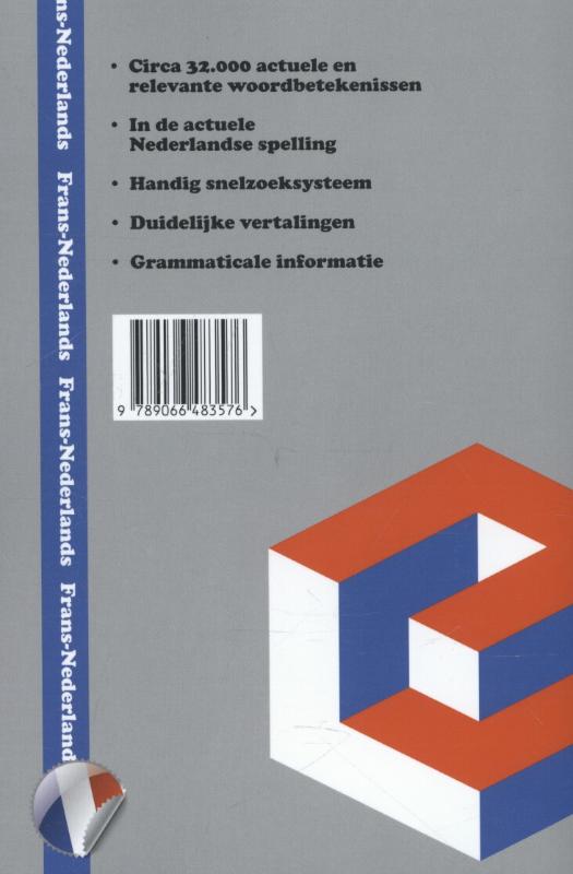 Woordenboek Frans-Nederlands achterkant