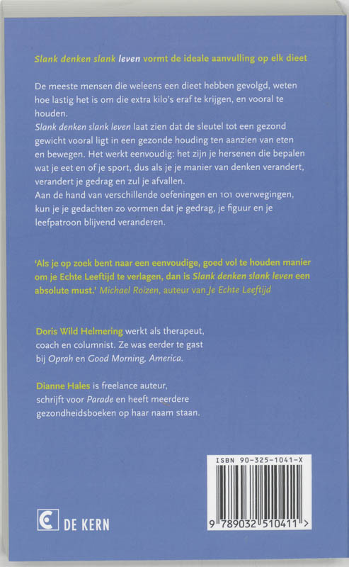 Slank Denken Slank Leven Slank Denken Slank Leven achterkant