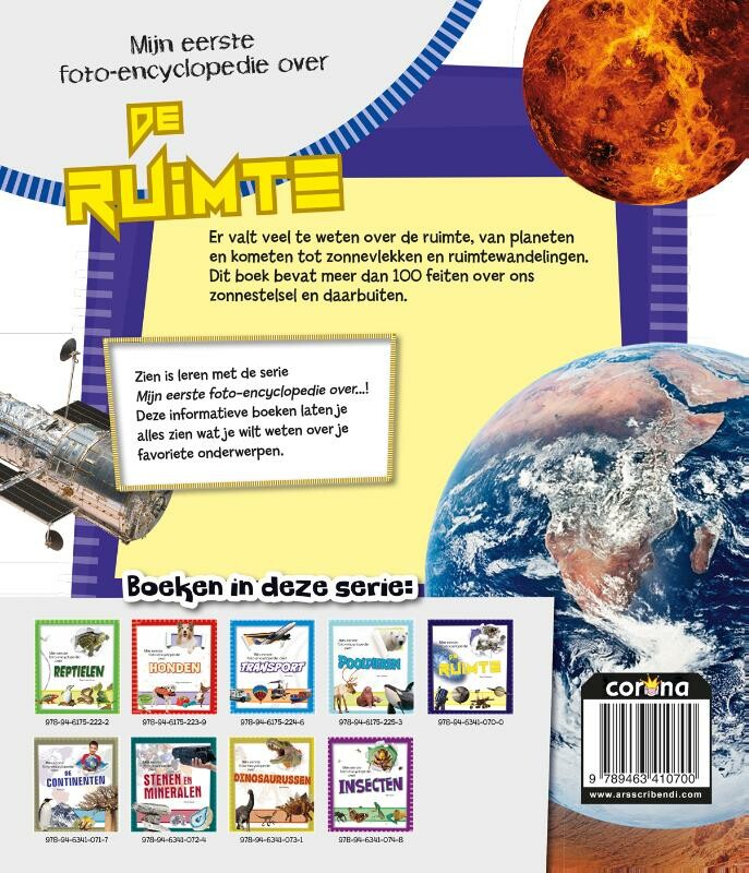 De ruimte / Mijn eerste foto encyclopedie achterkant