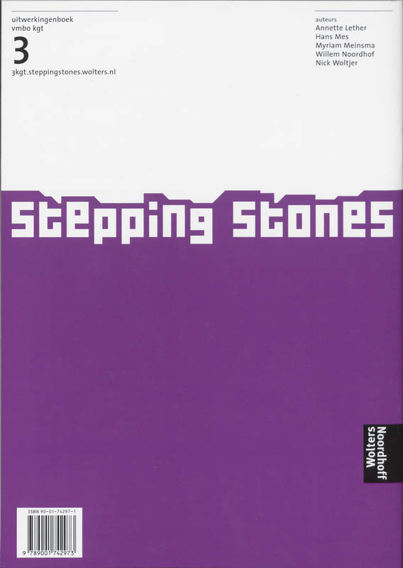Uitwerkingenboek Vmbo kgt 3 Stepping Stones achterkant