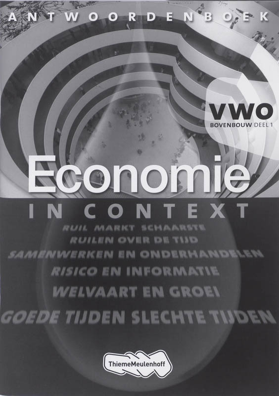 boekenbalie_9789042539105_cover Economie in context VWO bovenbouw Antwoordenboek 1