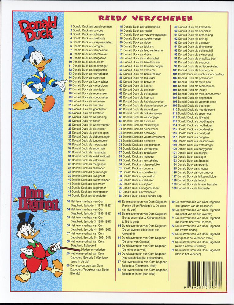 Donald Duck als proefkonijn / De beste verhalen van Donald Duck / 82 achterkant