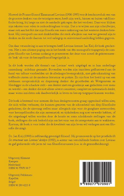 De filosofie van Emmanuel Levinas De filosofie van Emmanuel Levinas achterkant