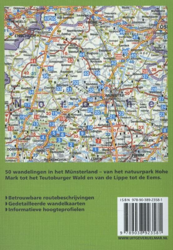 Munsterland / Rother Wandelgidsen achterkant
