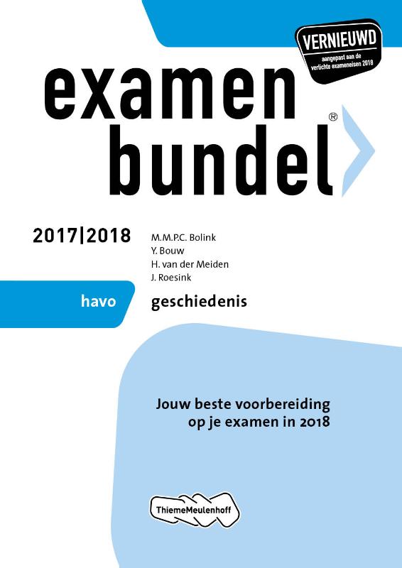 Examenbundel havo Geschiedenis 2017/2018