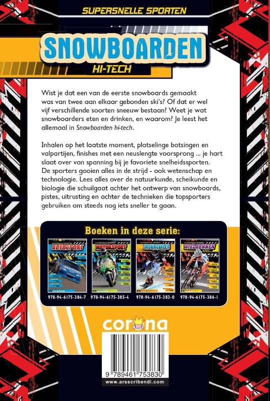 Snowboarden hi-tech / Supersnelle sporten achterkant