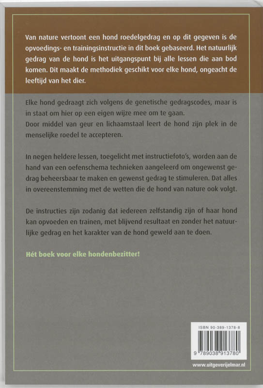 Honden trainen volgens de regels van de natuur Honden trainen volgens de regels van de natuur achterkant