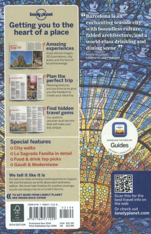 Lonely Planet Barcelona achterkant