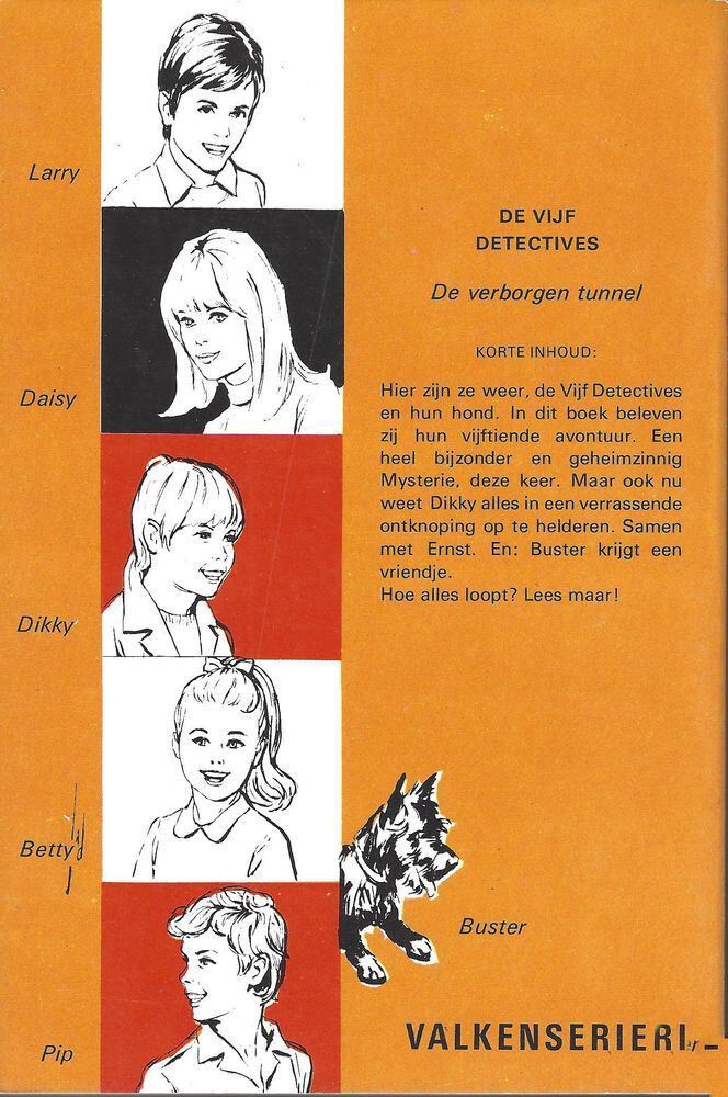 De verborgen tunnel / De vijf detectives / 15 achterkant