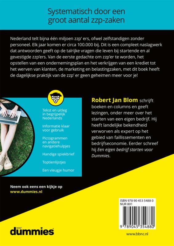 ZZP'en voor Dummies / Voor Dummies achterkant