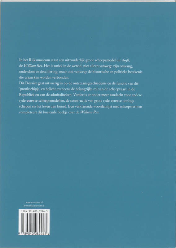 William Rex / Rijksmuseum dossiers achterkant