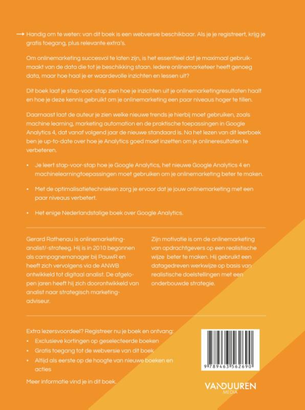Verbeter je onlinemarketing met Google Analytics Verbeter je onlinemarketing met Google Analytics achterkant