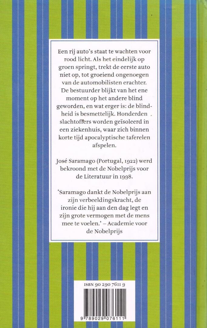 De stad der blinden / Nobelprijsbibliotheek / 3 achterkant