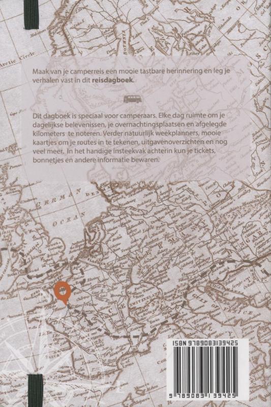 Camper reisdagboek achterkant