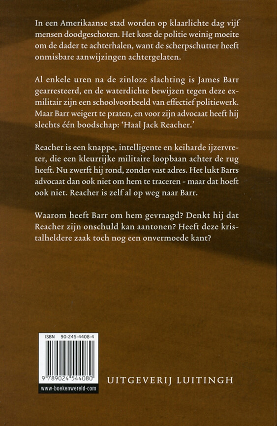 Voltreffer / Jack Reacher achterkant