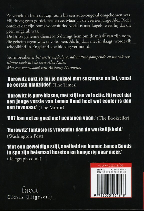 Stormbreaker / Alex Rider / 1 achterkant