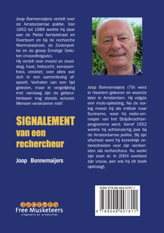 Signalement van een rechercheur achterkant