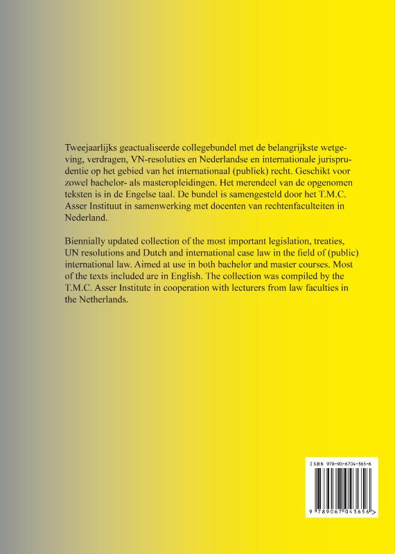 Elementair Internationaal Recht 2021/Elementary International Law / 2021 achterkant