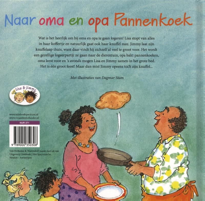 Naar oma en opa Pannenkoek / Lisa en Jimmy achterkant