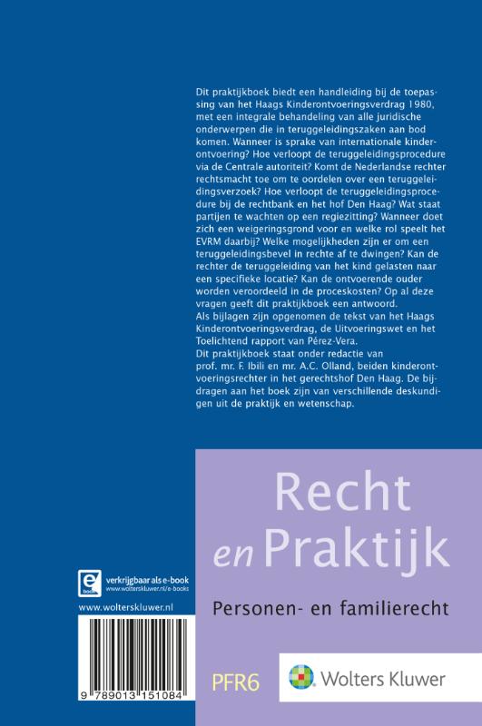 Internationale kinderontvoering / Recht en Praktijk - Personen- en familierecht / PFR6 achterkant