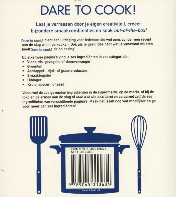 Dare to cook! achterkant