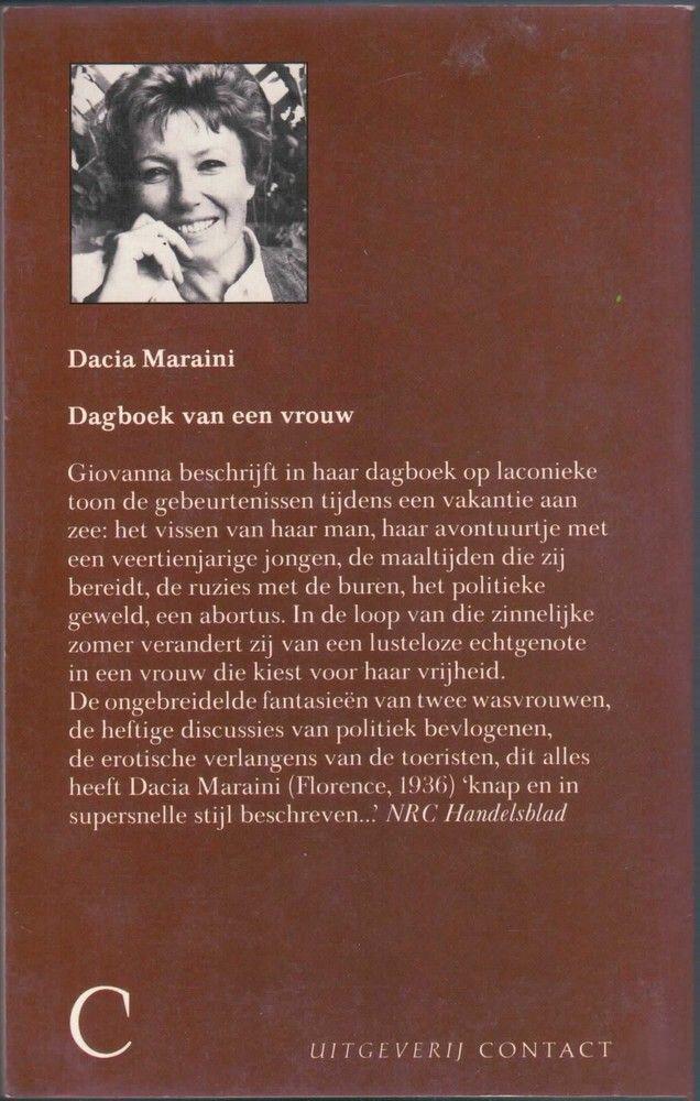 Dagboek van een vrouw achterkant