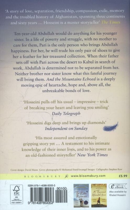 And the Mountains Echoed And the Mountains Echoed achterkant