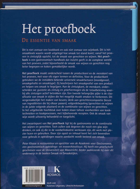 Het proefboek achterkant