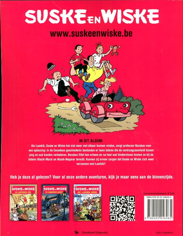 Suske en Wiske 108 - Twee toffe totems achterkant