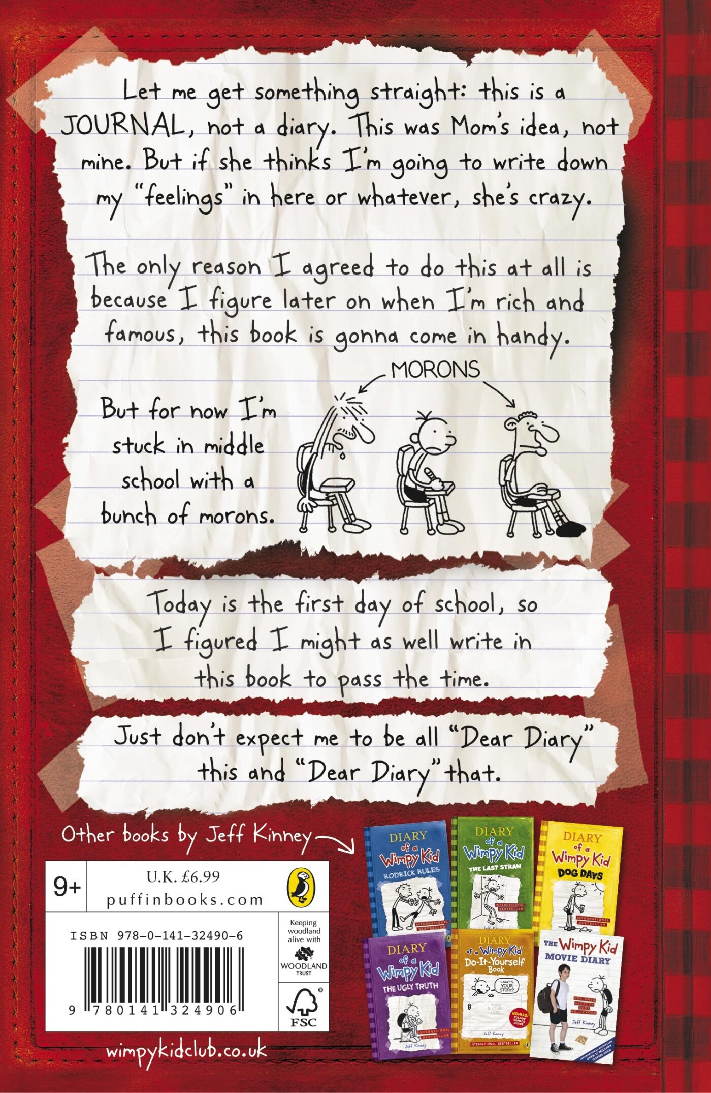 Diary of a wimpy kid / Diary of a wimpy kid / 1 achterkant