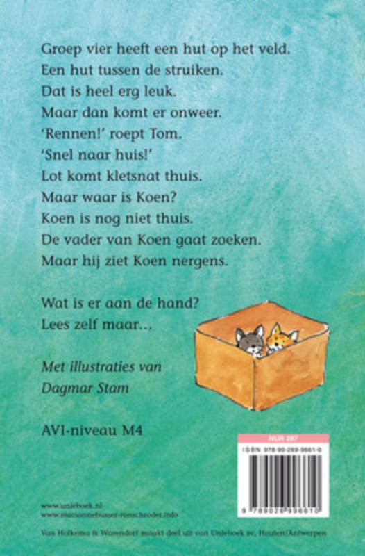 De hut van groep vier achterkant