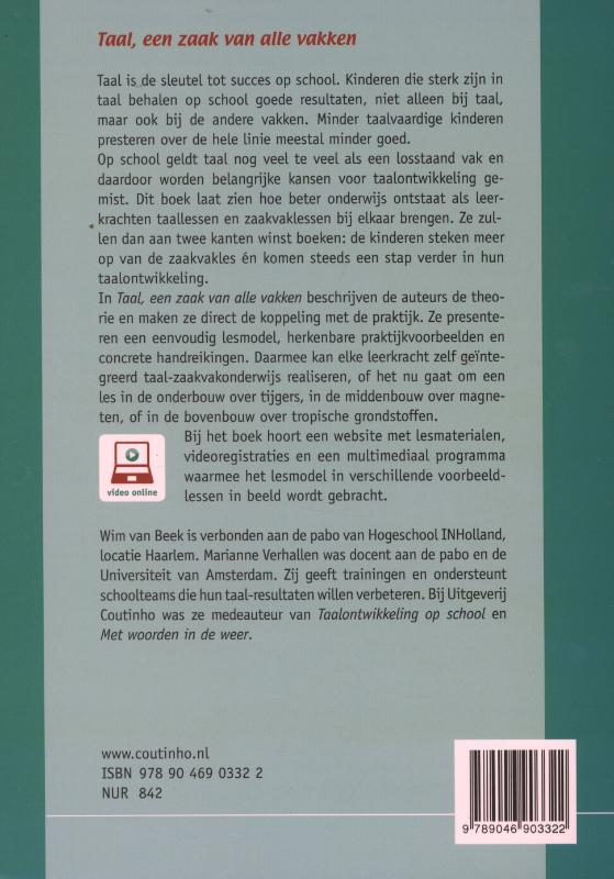 Taal, een zaak van alle vakken Taal, een zaak van alle vakken achterkant