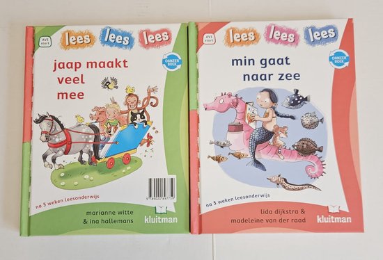 Lida dijkdtra & Madeleine van der Raad Avi Start Omkeerboek Jaap Maakt Veel Mee/min Gaat Naar Zee