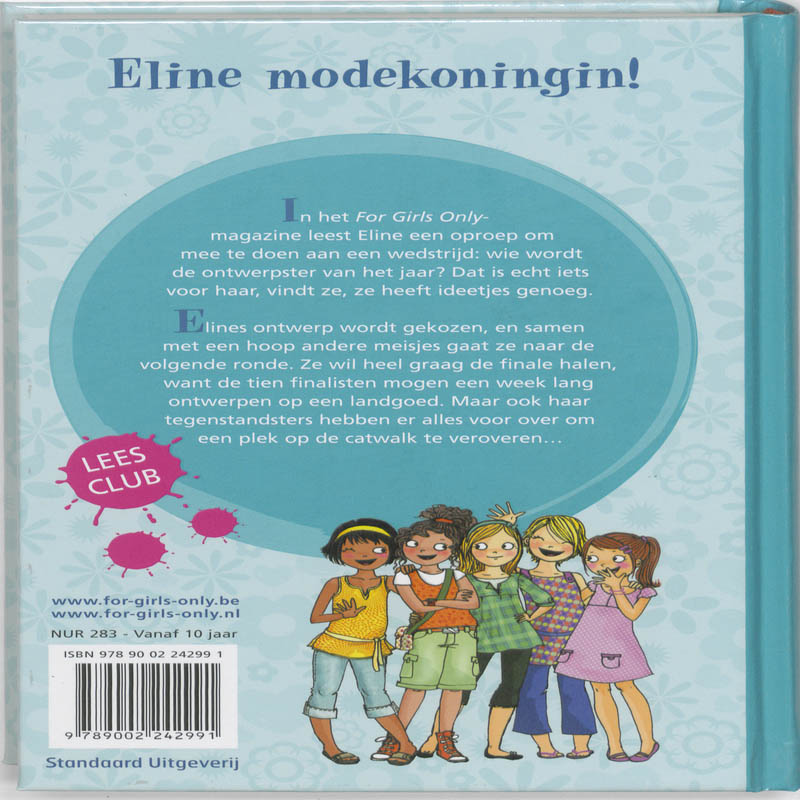 Eline modekoningin / For Girls Only! achterkant