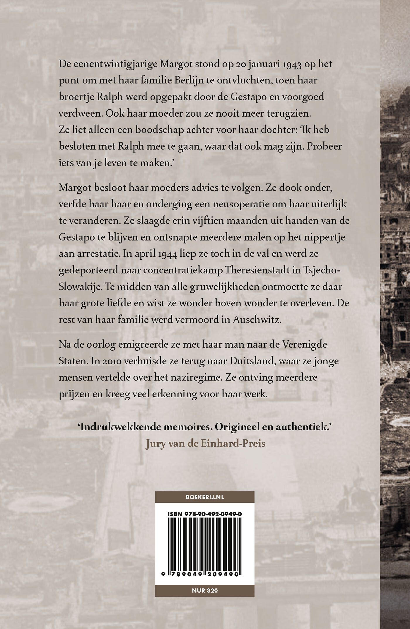 De vrouw die nooit opgaf achterkant