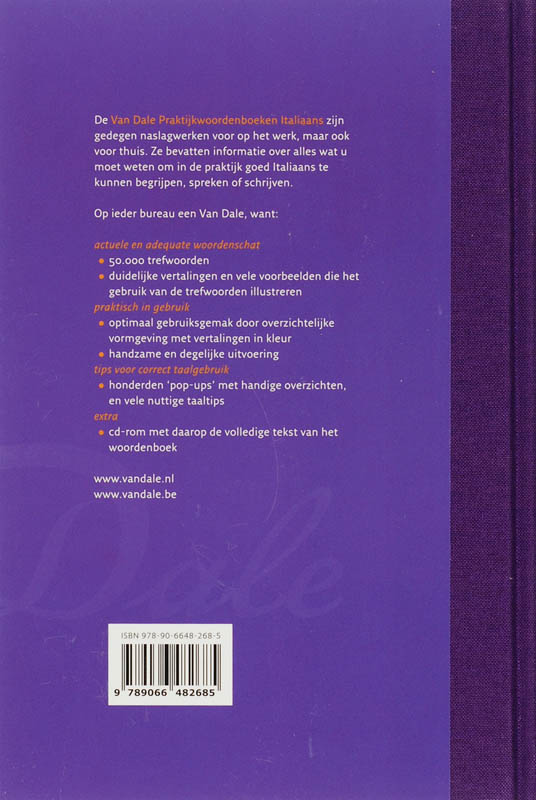 Van Dale Praktijkwoordenboek Italiaans-Nederlands achterkant