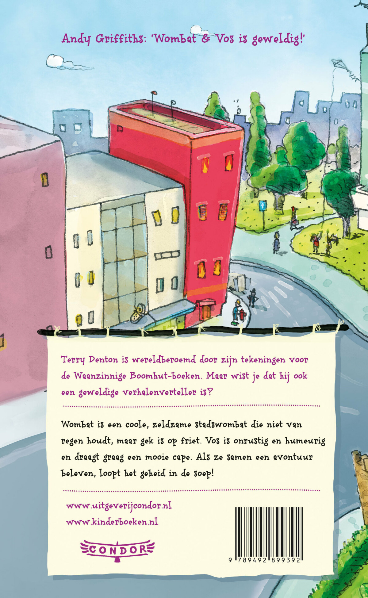 Avonturen in de stad / Wombat & Vos achterkant