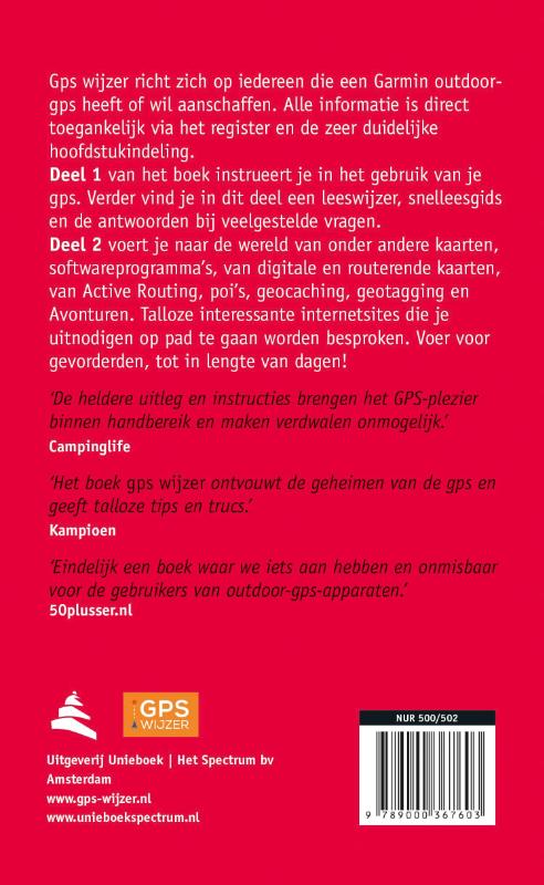 Gps wijzer achterkant