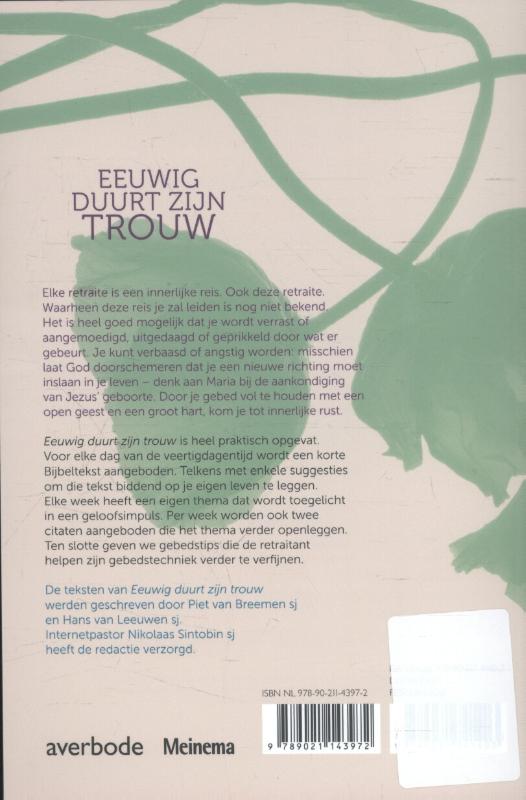 Eeuwig duurt zijn trouw achterkant