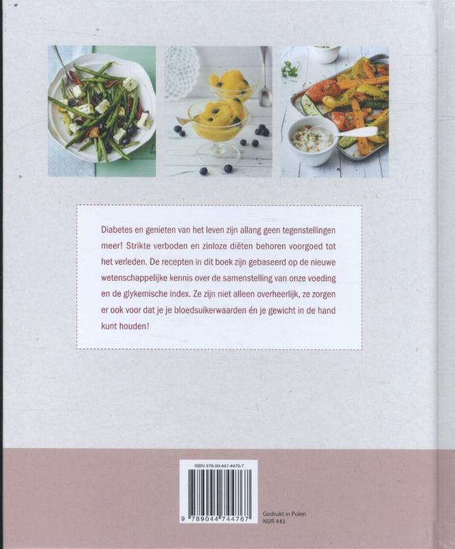 Diabetes kookboek achterkant