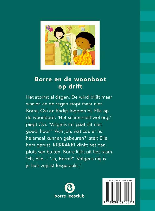 Borre en de woonboot op drift / De Gestreepte Boekjes achterkant