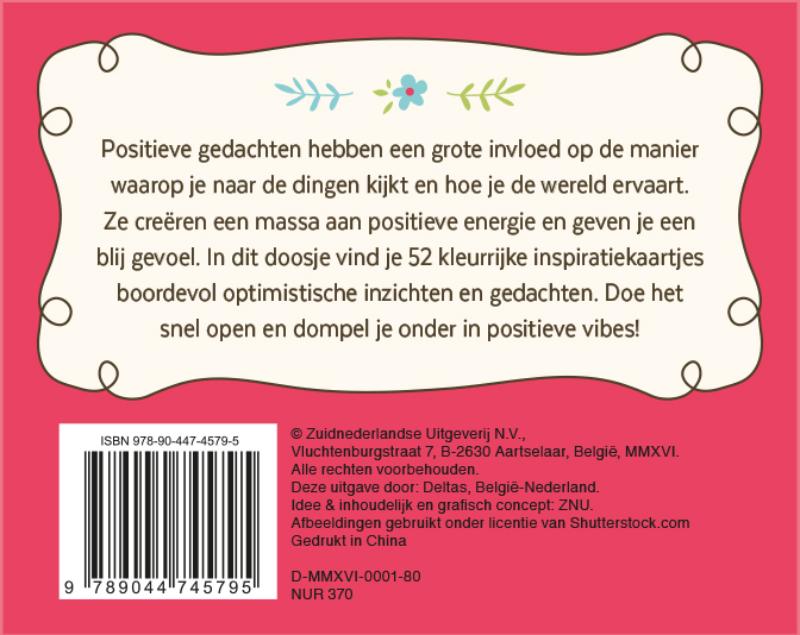 Denk positief achterkant