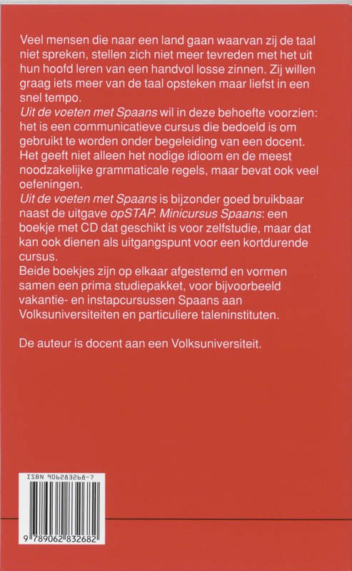 Uit de voeten met Spaans / Uit de voeten met ... achterkant