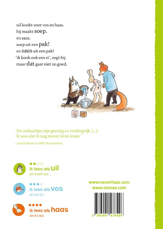 uil is een kok / Vos en Haas achterkant